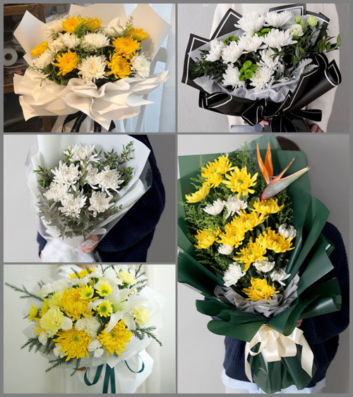 山东莱芜钢城区艾山街道贤女庙村白事花束代送